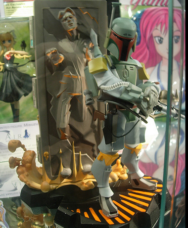 Star Wars Boba Fett and Carbonite Maquette